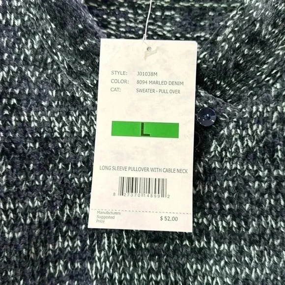 By Design Long Sleeve Cable Neck Sweater - Size L - Picture 9 of 10
